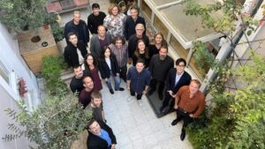 The RESCHOOL consortium in Athens, photographed from above at the meeting's venue